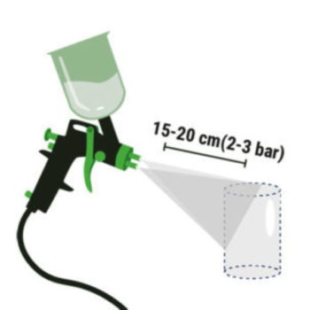 AESUB Green 3D Scanning Spray from 20 cm distance