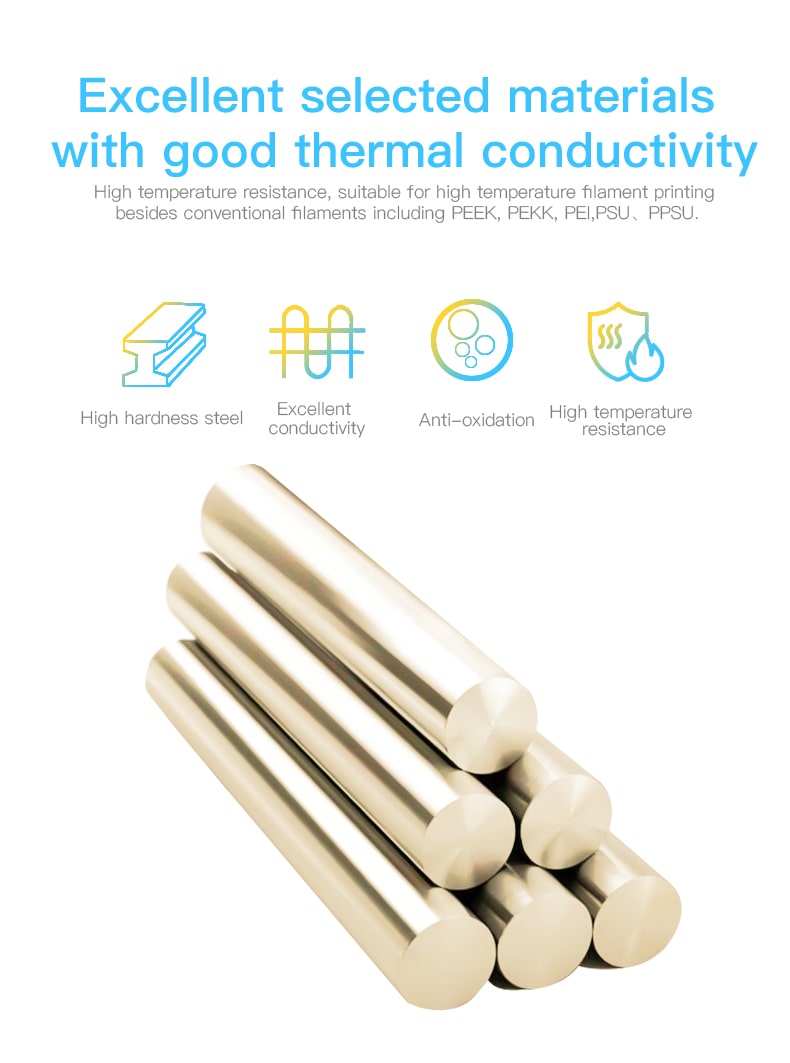 Copper Alloy High End Nozzle offers Google Thermal Conductivity.