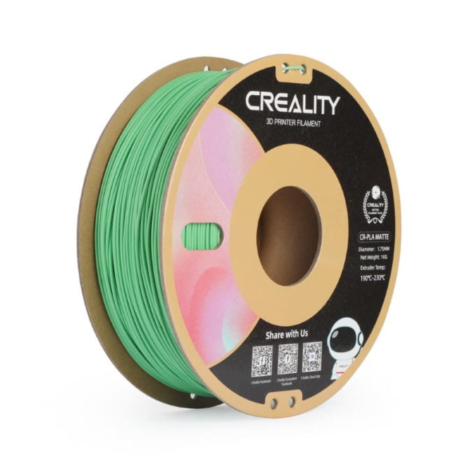 CR PLA Matte 3D Printing Filament by Creality - Avacado Green Color.