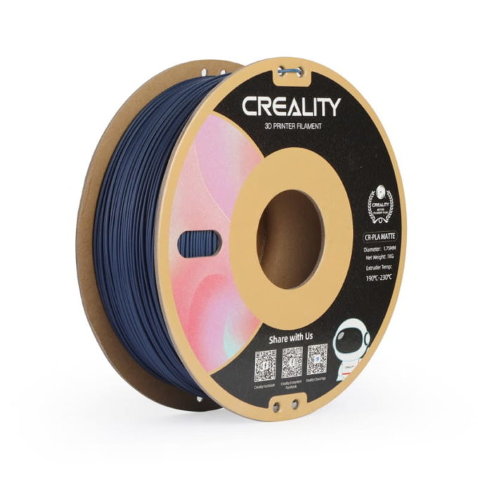 CR PLA Matte 3D Printing Filament by Creality - Navy Blue Color.