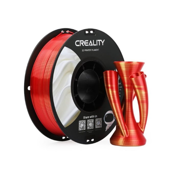 CR-Silk 3D Printing Filament - Red Color with Glossy shine.