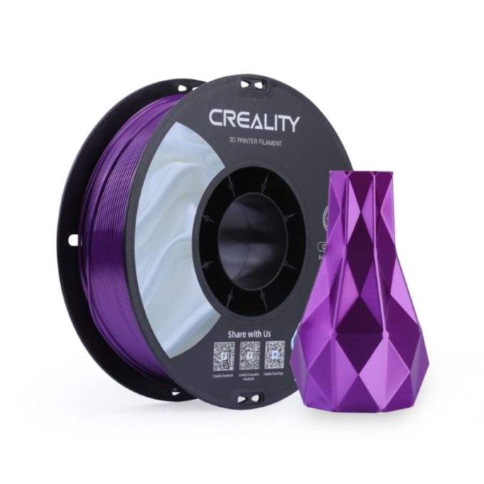 CR-Silk 3D Printing Filament - Purple Color with glossy and silky shine.