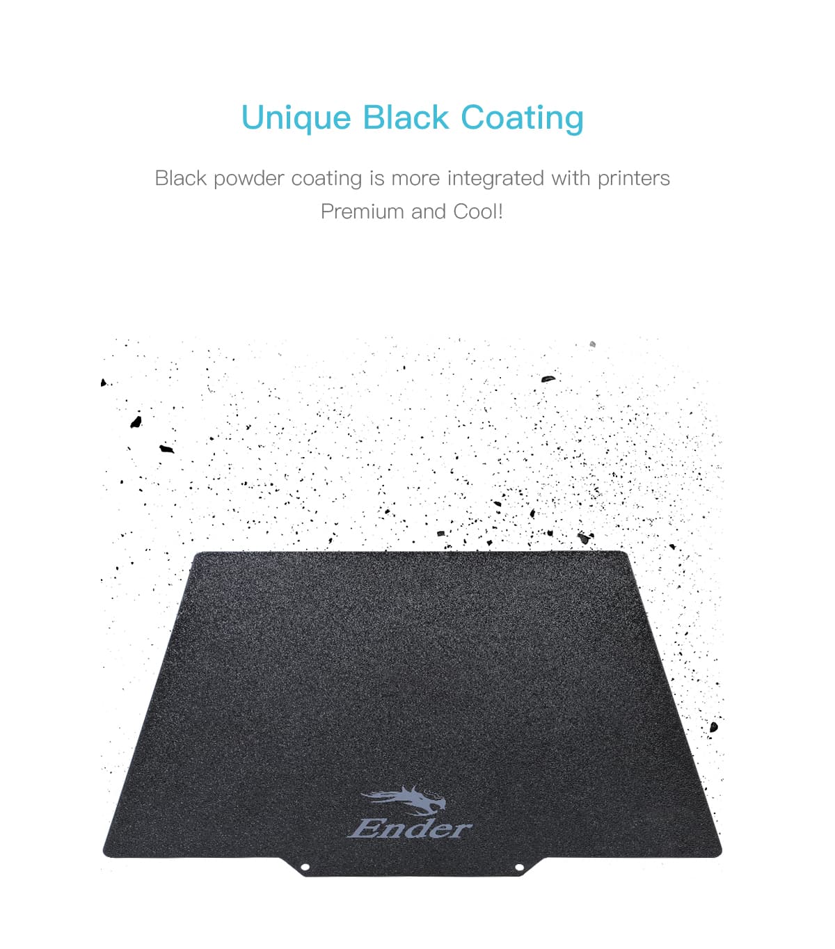 PEI Magnetic Flexible Sheet / Plate comes with black powdered coating.