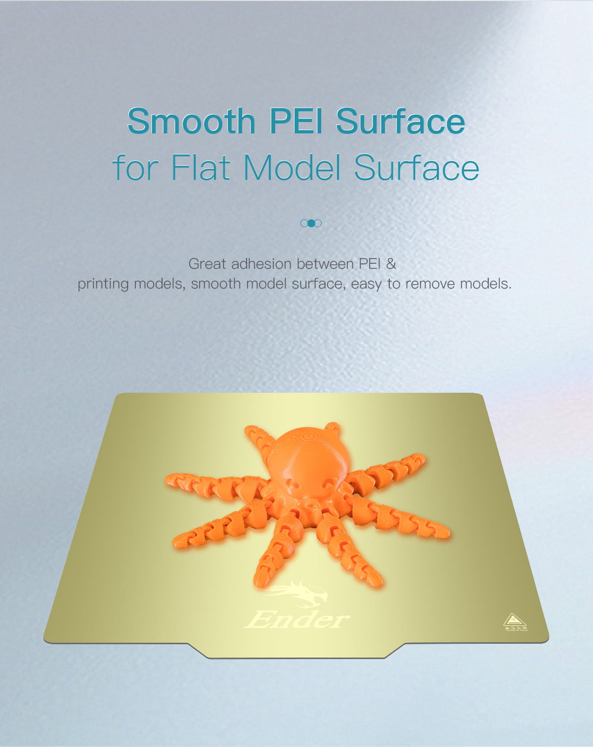 Smooth Side of Double Sided Build Plate for Creality 3D Printers