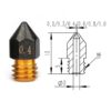 0.4 mm MK8 Brass PTFE Coated Nozzles for Ender-3 3D Printers.