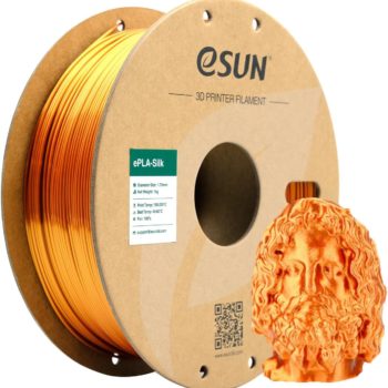 eSun ePLA-Silk Copper 1.75mm Filament: Silk-Like Finish and Metallic Sheen