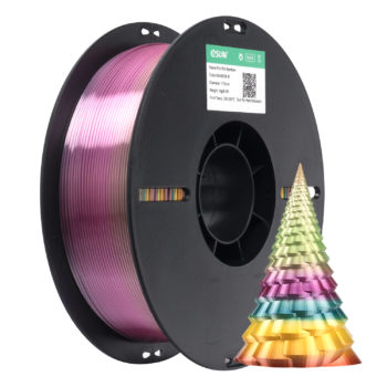 eSUN ePLA-Silk Magic 1.75mm 3D Printing Filament on Plastic Spool – Dual-Color Shiny Finish for Stunning Visual Effects