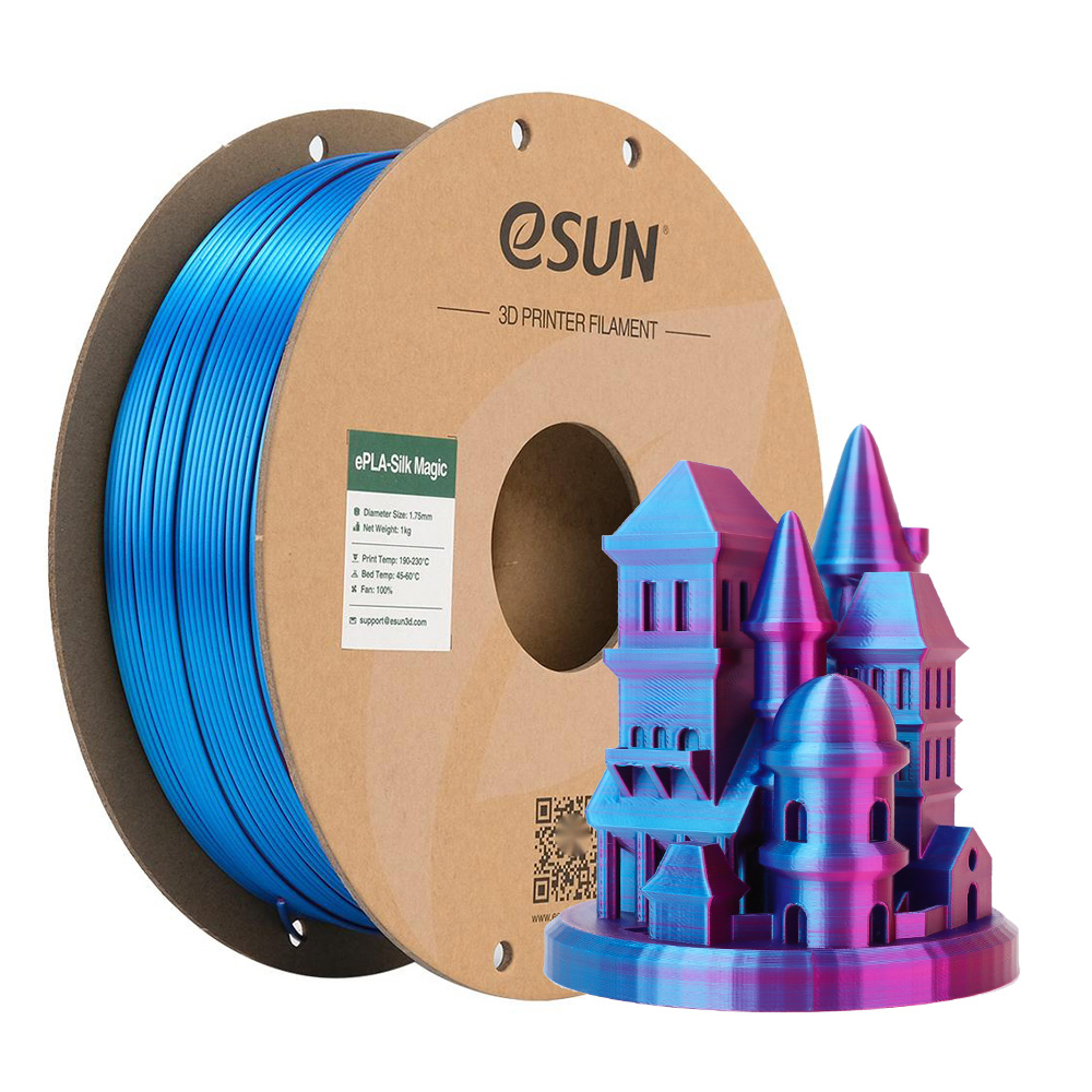 eSUN ePLA-Silk Magic 1.75mm 1kg 3D Printing Filament, with plastic roll