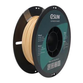 eSUN PLA-Wood 1.75mm 1kg wood-infused 3D printing filament with plastic spool – realistic wood texture and finish