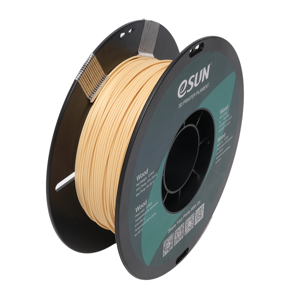 eSUN PLA-Wood 1.75mm 1kg 3D Printing Filament, with plastic roll
