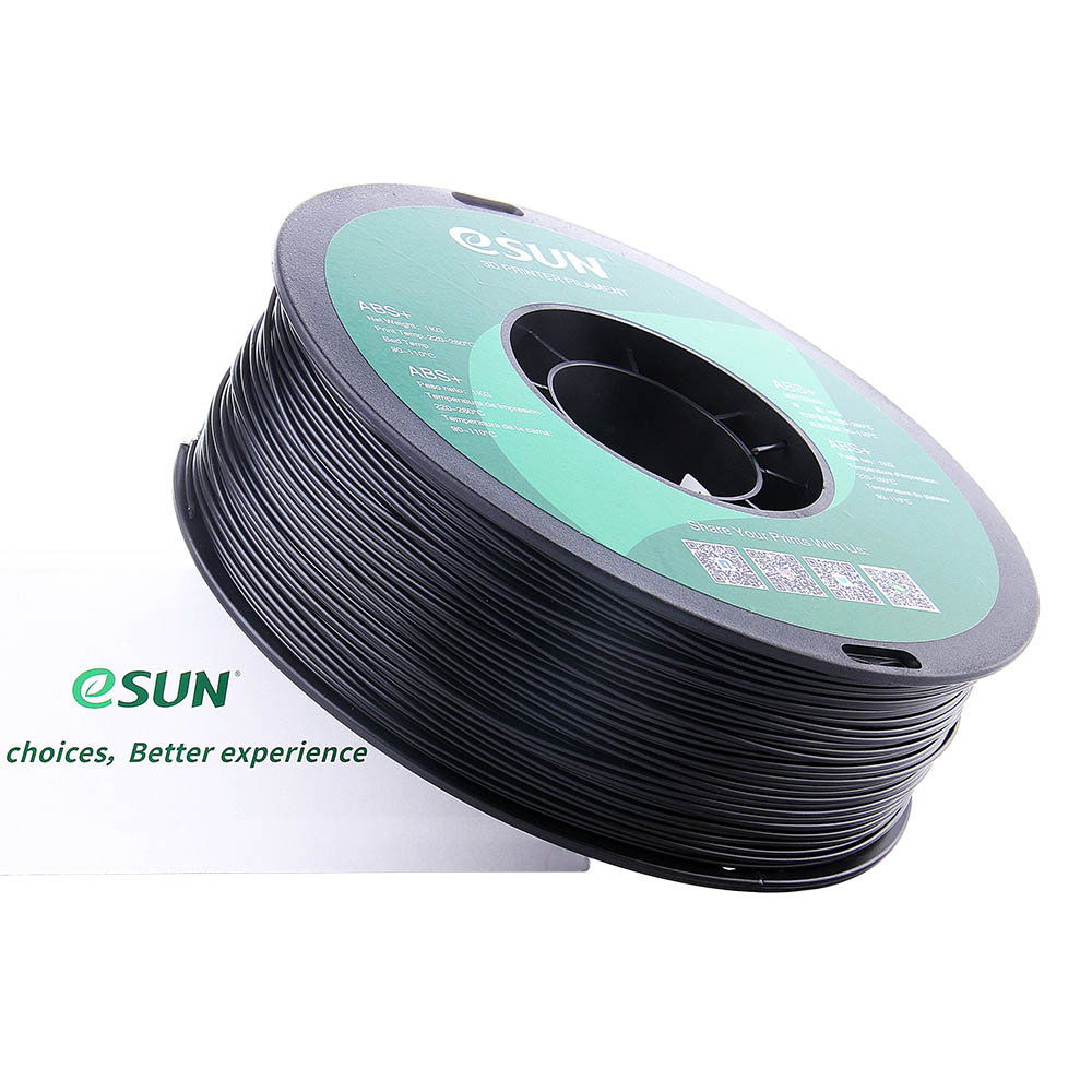 eSUN ABS+ 1.75mm 3D Printing Filament on Plastic Spool – Durable, Heat-Resistant, and Warp-Resistant Material