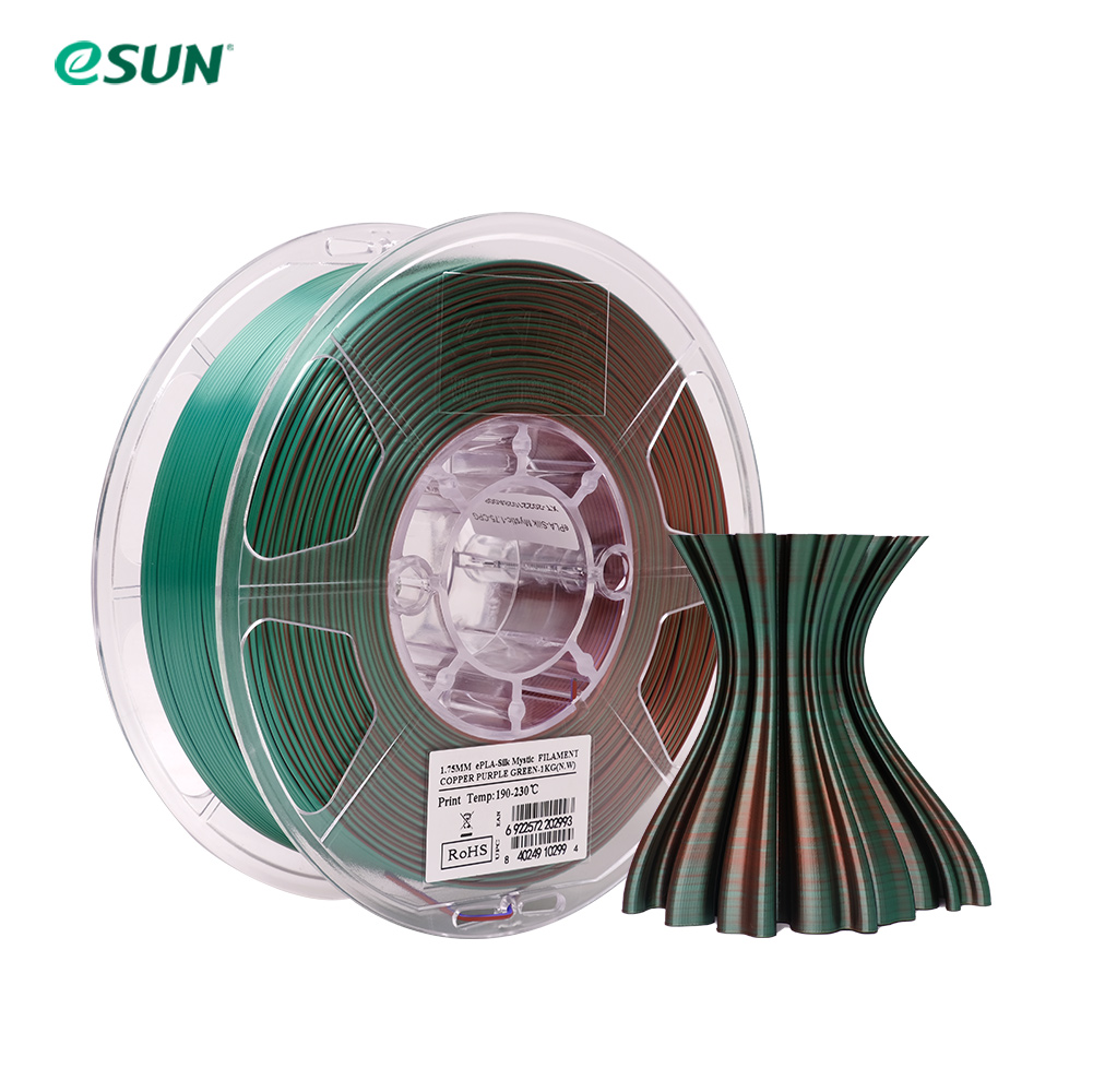 eSUN ePLA-Silk Mystic 1.75mm 1kg 3D Printing Filament, with plastic roll